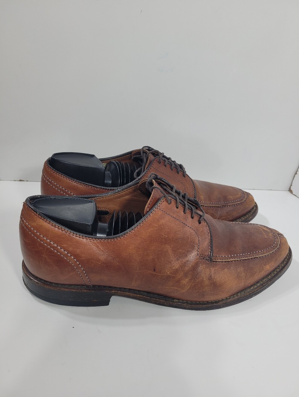 Allen Edmonds LaSalle 4398 Chili Brown Leather Split Toe Derby Shoes Men's 7 E